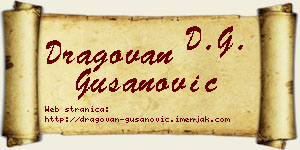 Dragovan Gušanović vizit kartica
